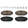 KIT-073024-5282 4-Wheel Set Front and Rear Brake Disc and Pad Kit, Plain Surface 5 Lugs Front-299.97 mm/Rear-312.93 mm Ceramic, Includes (4) Brake Disc and (2) Brake Pad Set