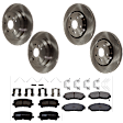 KIT-073024-5329 Front and Rear Brake Disc and Pad Kit, Plain Surface, 5 Lugs, Front-320.04 mm/Rear-330 mm, Front-Ceramic/Rear-Semi-Metallic