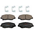 KIT-073024-5336 4-Wheel Set Front and Rear Brake Disc and Pad Kit, Cross-drilled and Slotted 5 Lugs Front-299.97 mm/Rear-312.93 mm Ceramic, Includes (4) Brake Disc and (2) Brake Pad Set