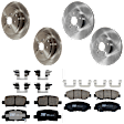 2006 Honda Pilot - 4-Wheel Set TRW Front and Rear Brake Disc and Pad Kit, Plain Surface, 5 Lugs, Ceramic