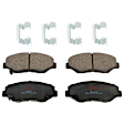 2007 Honda Pilot - 4-Wheel Set Front and Rear Brake Disc and Pad Kit, Plain Surface, 5 Lugs, Front-299.97 mm/Rear-312.93 mm, Ceramic, 3.5L 6Cyl, Includes (4) Disc and (2) Pad Set