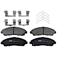 2016 Honda Pilot - 8-Piece Kit Front and Rear Brake Disc and Pad Kit, Plain Surface, 5 Lugs, Front-Ceramic/Rear-Semi-Metallic, 3.5L 6Cyl,  Includes (4) Brake Disc and (2) Brake Pad Set