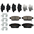 KIT-073024-5426 4-Wheel Set Front and Rear Brake Disc and Pad Kit, Cross-drilled and Slotted 5 Lugs Front-320 mm/Rear-334 mm Front-Semi-Metallic/Rear-Ceramic, Includes (4) Brake Disc and (2) Brake Pad Set