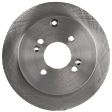 KIT-073024-5460 4-Wheel Set Brake Disc and Pad Kit, Plain Surface 4 Lugs Front-256.03 mm/Rear-261.87 mm Ceramic, Includes (4) Brake Disc and (2) Brake Pad Set