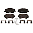 2018 Kia Rio - 4-Wheel Set Front and Rear Brake Disc and Pad Kit, Plain Surface, 4 Lugs, Front-279.91 mm/Rear-261.87 mm, Ceramic, 1.6L 4Cyl, Includes (4) Disc and (2) Pad Set
