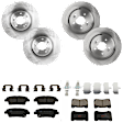 KIT-073024-5674 4-Wheel Set Front and Rear Brake Disc and Pad Kit, Plain Surface 5 Lugs Front-329.95 mm/Rear-313.94 mm Semi-metallic, Includes (4) Brake Disc and (2) Brake Pad Set