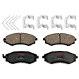 KIT-073024-5751 4-Wheel Set Front and Rear Brake Disc and Pad Kit, Plain Surface 4 Lugs Front-257.05 mm/Rear-261.87 mm Ceramic, Includes (4) Brake Disc and (2) Brake Pad Set