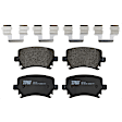 KIT-073024-576 4-Wheel Set Front and Rear Brake Disc and Pad Kit, Plain Surface 5 Lugs Front-311.91 mm/Rear-281.94 mm Semi-metallic, Includes (4) Brake Disc and (2) Brake Pad Set