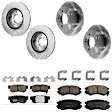 KIT-073024-5781 4-Wheel Set Front and Rear Brake Disc and Pad Kit, Plain Surface 5 Lugs Front-279.91 mm/Rear-261.87 mm Ceramic, Includes (4) Disc and (2) Pad Set