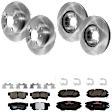 KIT-073024-5832 4-Wheel Set Front and Rear Brake Disc and Pad Kit, Plain Surface 5 Lugs Front-299.97 mm/Rear-282.96 mm Ceramic, Includes (4) Brake Disc and (2) Brake Pad Set