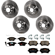 KIT-073024-583 4-Wheel Set Front and Rear Brake Disc and Pad Kit, Plain Surface 5 Lugs Front-311.91 mm/Rear-281.94 mm Semi-metallic, Includes (4) Brake Disc and (2) Brake Pad Set