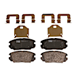 KIT-073024-5843 4-Wheel Set Front and Rear Brake Disc and Pad Kit, Cross-drilled and Slotted 5 Lugs Front-300 mm/Rear-282.96 mm Ceramic, Includes (4) Brake Disc and (2) Brake Pad Set