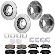 KIT-073024-5855 4-Wheel Set Front and Rear Brake Disc and Pad Kit, Plain Surface 5 Lugs Front-279.91 mm/Rear-261.87 mm Ceramic, Includes (4) Disc and (2) Pad Set