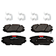 KIT-073024-5858 4-Wheel Set Front and Rear Brake Disc and Pad Kit, Plain Surface 5 Lugs Front-279.91 mm/Rear-261.87 mm Ceramic, Includes (4) Disc and (2) Pad Set