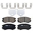 KIT-073024-5891 Front and Rear Brake Disc and Pad Kit, Plain Surface 5 Lugs Ceramic