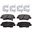 KIT-073024-5892 4-Wheel Set Front and Rear Brake Disc and Pad Kit, Plain Surface 5 Lugs Front-299.97 mm/Rear-282.96 mm Ceramic, Includes (4) Brake Disc and (2) Brake Pad Set