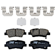 KIT-073024-5906 4-Wheel Set Front and Rear Brake Disc and Pad Kit, Cross-drilled and Slotted 5 Lugs Front-300 mm/Rear-282.96 mm Ceramic, Includes (4) Brake Disc and (2) Brake Pad Set