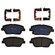 2014 Hyundai Sonata - 8-Piece Kit Front and Rear Brake Disc and Pad Kit, Plain Surface, 5 Lugs, Semi-metallic, FULL HYBRID EV-GAS (FHEV), 2.4L 4Cyl,  Includes (4) Brake Disc and (2) Brake Pad Set