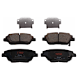 KIT-073024-5931 Front and Rear Brake Disc and Pad Kit, Plain Surface 5 Lugs Front-Ceramic, Rear-Semi-Metallic