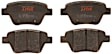 KIT-073024-593 Front and Rear Brake Disc and Pad Kit, Plain Surface, 5 Lugs, Front-311.91 mm/Rear-281.94 mm, Front-Semi-Metallic/Rear-Ceramic