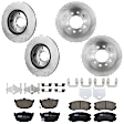 KIT-073024-5953 4-Wheel Set Front and Rear Brake Disc and Pad Kit, Plain Surface 5 Lugs Front-279.91 mm/Rear-258.06 mm Ceramic, Includes (4) Disc and (2) Pad Set
