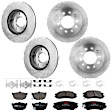 KIT-073024-5966 Front and Rear Brake Disc and Pad Kit, Plain Surface, 5 Lugs, Front-279.91 mm/Rear-258.06 mm, Front-Semi-Metallic/Rear-Ceramic