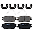 KIT-073024-5979 4-Wheel Set Front and Rear Brake Disc and Pad Kit, Plain Surface 5 Lugs Front-305.05 mm/Rear-302.01 mm Ceramic, Includes (4) Brake Disc and (2) Brake Pad Set