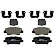 KIT-073024-5979 4-Wheel Set Front and Rear Brake Disc and Pad Kit, Plain Surface 5 Lugs Front-305.05 mm/Rear-302.01 mm Ceramic, Includes (4) Brake Disc and (2) Brake Pad Set