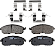 2003 Nissan Maxima - 4-Wheel Set Front and Rear Brake Disc and Pad Kit, Plain Surface, 5 Lugs, Front-295.91 mm/Rear-277.62 mm, Front-Ceramic/Rear-Semi-Metallic, 3.5L 6Cyl, Includes (4) Disc and (2) Pad Set