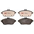 KIT-073024-6073 Front and Rear Brake Disc and Pad Kit, Plain Surface 5 Lugs Front-Ceramic, Rear-Semi-Metallic