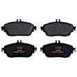 KIT-073024-6075 Front and Rear Brake Disc and Pad Kit, Plain Surface 5 Lugs Semi-metallic
