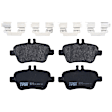 KIT-073024-6075 Front and Rear Brake Disc and Pad Kit, Plain Surface 5 Lugs Semi-metallic