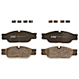 KIT-073024-6096 4-Wheel Set Front and Rear Brake Disc and Pad Kit, Plain Surface 5 Lugs Front-299.97 mm/Rear-288.04 mm Semi-metallic, Includes (4) Brake Disc and (2) Brake Pad Set