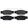 KIT-073024-6116 4-Wheel Set Front and Rear Brake Disc and Pad Kit, Plain Surface 5 Lugs Front-299.97 mm/Rear-288.04 mm Semi-metallic, Includes (4) Brake Disc and (2) Brake Pad Set