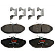 KIT-073024-6116 4-Wheel Set Front and Rear Brake Disc and Pad Kit, Plain Surface 5 Lugs Front-299.97 mm/Rear-288.04 mm Semi-metallic, Includes (4) Brake Disc and (2) Brake Pad Set