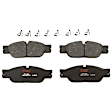 KIT-073024-6132 Front and Rear Brake Disc and Pad Kit, Plain Surface, 5 Lugs, Front-299.97 mm/Rear-288.04 mm, Front-Ceramic/Rear-Semi-Metallic