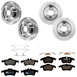 KIT-073024-6158 Front and Rear Brake Disc and Pad Kit, Plain Surface, 5 Lugs, Front and Rear-325.88 mm, Front-Ceramic/Rear-Semi-Metallic