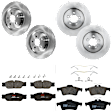 KIT-073024-6162 Front and Rear Brake Disc and Pad Kit, Plain Surface, 5 Lugs, Front and Rear-325.88 mm, Front-Ceramic/Rear-Semi-Metallic