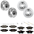 KIT-073024-6168 Front and Rear Brake Disc and Pad Kit, Plain Surface, 5 Lugs, Front and Rear-325.88 mm, Front-Ceramic/Rear-Semi-Metallic