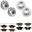 KIT-073024-6251 Front and Rear Brake Disc and Pad Kit, Plain Surface, 5 Lugs, Front and Rear-325.88 mm, Front-Semi-Metallic/Rear-Ceramic