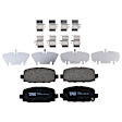 KIT-073024-6292 4-Wheel Set Front and Rear Brake Disc and Pad Kit, Plain Surface 5 Lugs Front-305 mm/Rear-278 mm Ceramic, Includes (4) Brake Disc and (2) Brake Pad Set