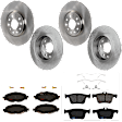 KIT-073024-639 Front and Rear Brake Disc and Pad Kit, Plain Surface, 5 Lugs, Front-311.91 mm/Rear-272.03 mm, Front-Ceramic/Rear-Semi-Metallic