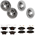 KIT-073024-642 Front and Rear Brake Disc and Pad Kit, Plain Surface, 5 Lugs, Front-311.91 mm/Rear-272.03 mm, Front-Ceramic/Rear-Semi-Metallic