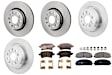 KIT-073024-6494 4-Wheel Set Front and Rear Brake Disc and Pad Kit, Plain Surface 5 Lugs Front-330 mm/Rear-342 mm Ceramic, Includes (2) Brake Pad Set and (4) Brake Disc