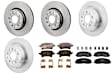 KIT-073024-6495 4-Wheel Set Front and Rear Brake Disc and Pad Kit, Plain Surface 5 Lugs Front-330 mm/Rear-342 mm Ceramic, Includes (2) Brake Pad Set and (4) Brake Disc
