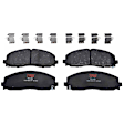 KIT-073024-6497 4-Wheel Set Front and Rear Brake Disc and Pad Kit, Plain Surface 5 Lugs Front-330 mm/Rear-342 mm Ceramic, Includes (2) Brake Pad Set and (4) Brake Disc