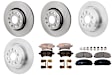 KIT-073024-6498 4-Wheel Set Front and Rear Brake Disc and Pad Kit, Plain Surface 5 Lugs Front-330 mm/Rear-342 mm Ceramic, Includes (2) Brake Pad Set and (4) Brake Disc