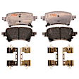 KIT-073024-6499 4-Wheel Set Front and Rear Brake Disc and Pad Kit, Plain Surface 5 Lugs Front-330 mm/Rear-342 mm Ceramic, Includes (2) Brake Pad Set and (4) Brake Disc