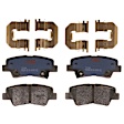 2015 Kia Optima - 8-Piece Kit Front and Rear Brake Disc and Pad Kit, Plain Surface, 5 Lugs, Front-Ceramic/Rear-Semi-Metallic, FULL HYBRID EV-GAS (FHEV), For Models With Manual Parking Brakes, USA Built Vehicle, 2.4L 4Cyl,  Includes (4) Brake Disc and (2) Br
