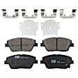 KIT-073024-6630 4-Wheel Set Front and Rear Brake Disc and Pad Kit, Plain Surface, 5 Lugs, Ceramic - Front, Semi-Metallic - Rear
